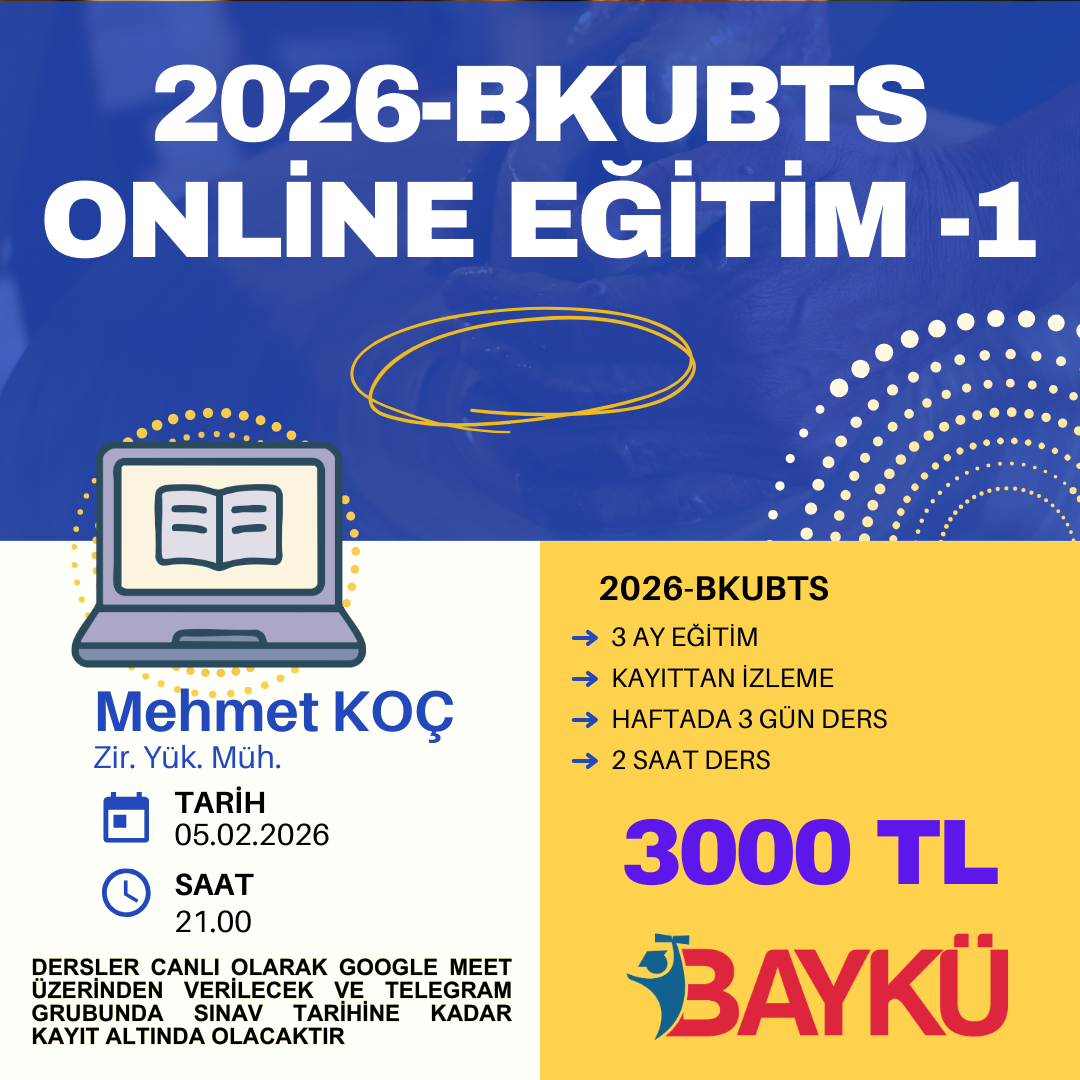 2027-BKUBTS ONLİNE EĞİTİM